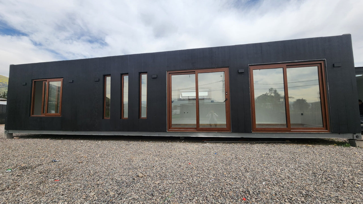 Modelo Colina: 30m² con 1 dormitorio y 1 baño. Destaca por su amplio living-comedor. Diseño ideal para priorizar espacios de vida social.